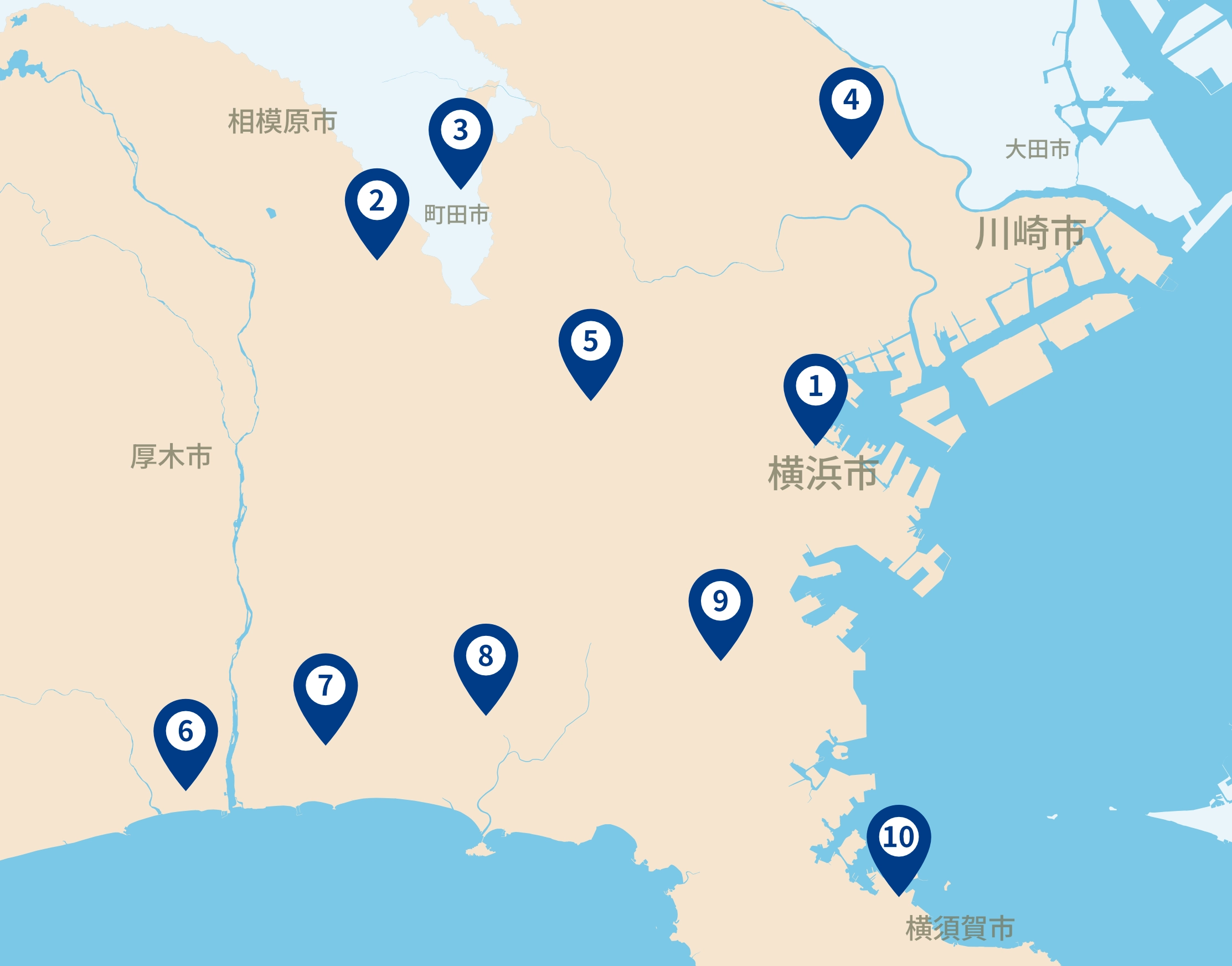 神奈川県の担当店舗