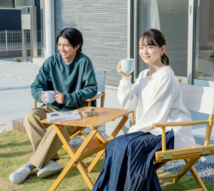 お庭の緑を眺めながら、二人で過ごす大好きな時間