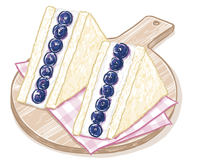 フルーツサンドのイラスト