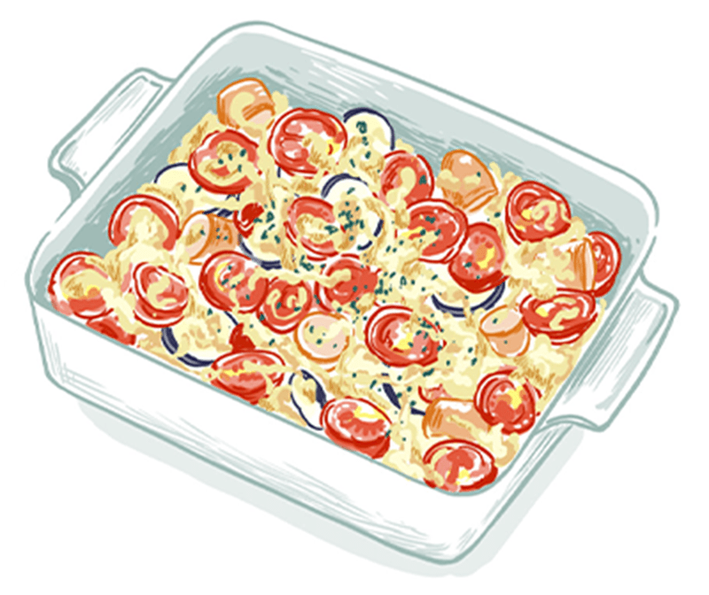 チーズ焼きのイラスト