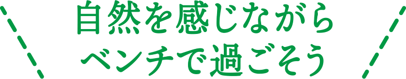 自然を感じながらベンチで過ごそう
