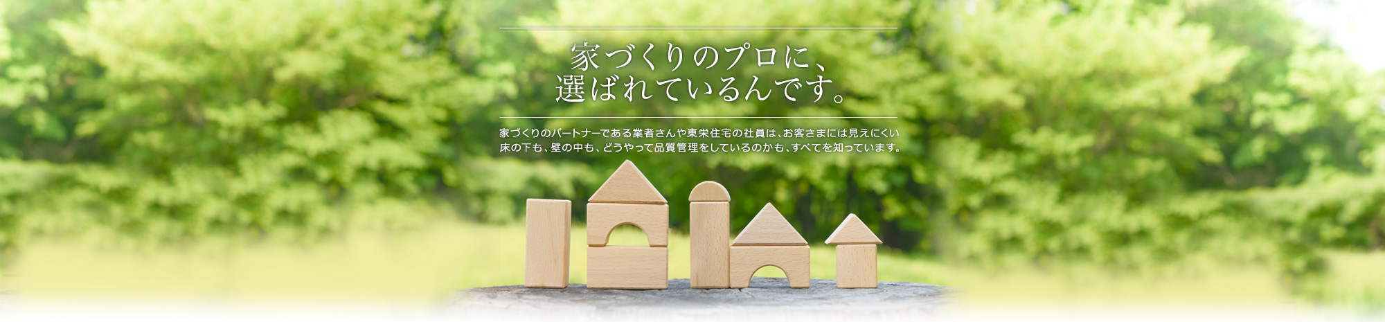 家づくりのプロに選ばれています。 -家づくりのプロにも選ばれるブルーミングガーデン-