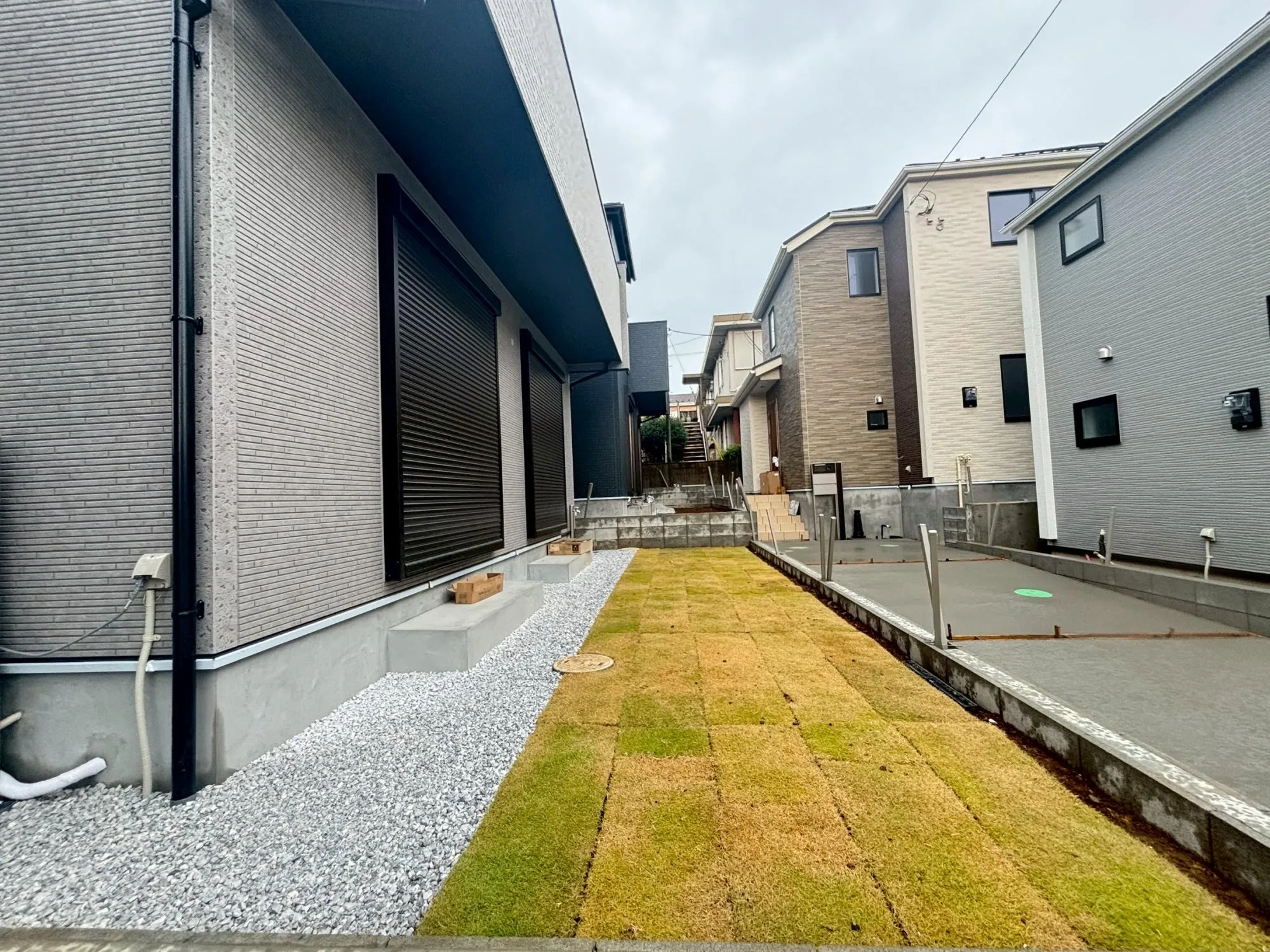 芝生張りの庭