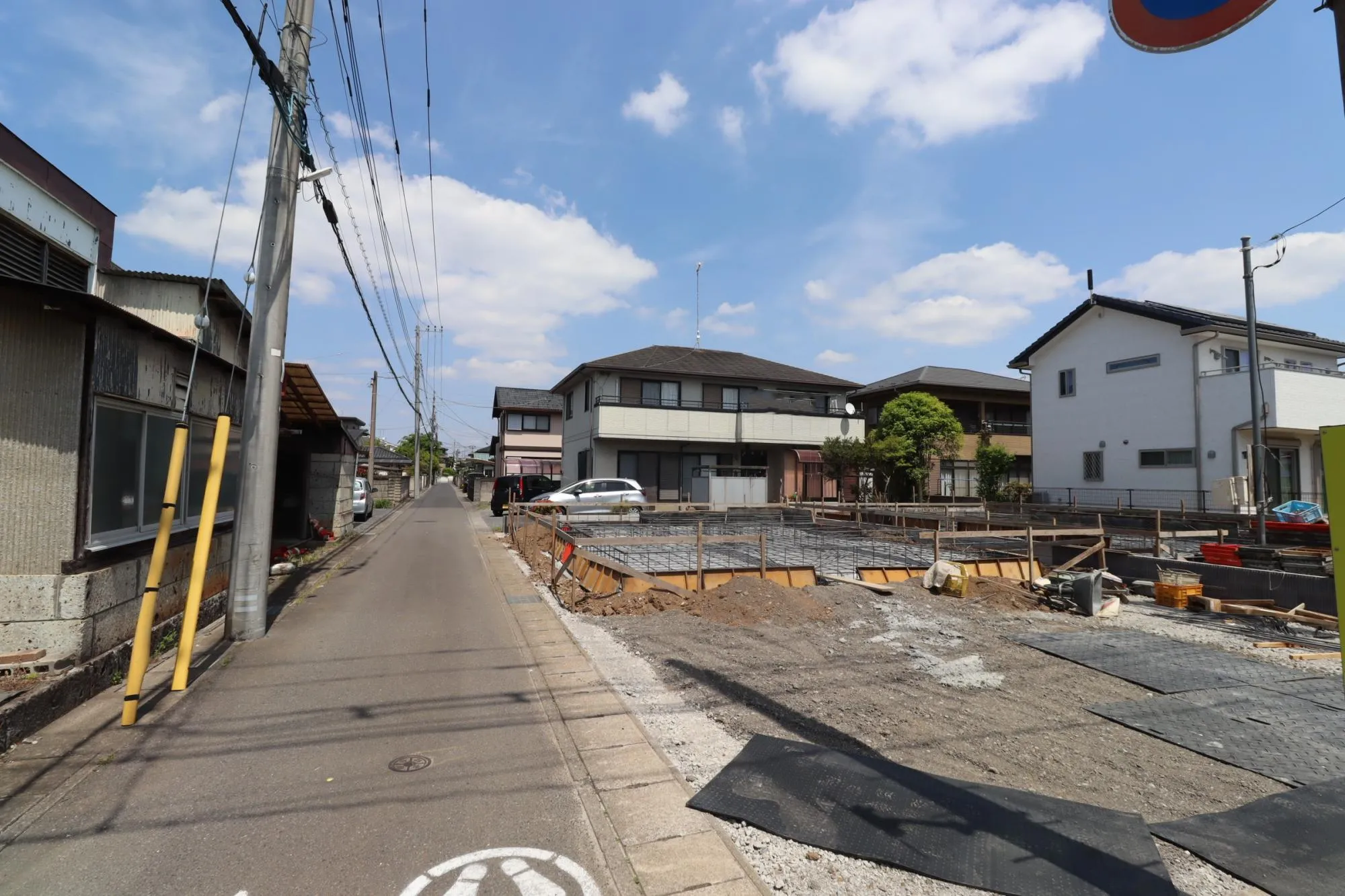 前面道路含む現地(造成後)