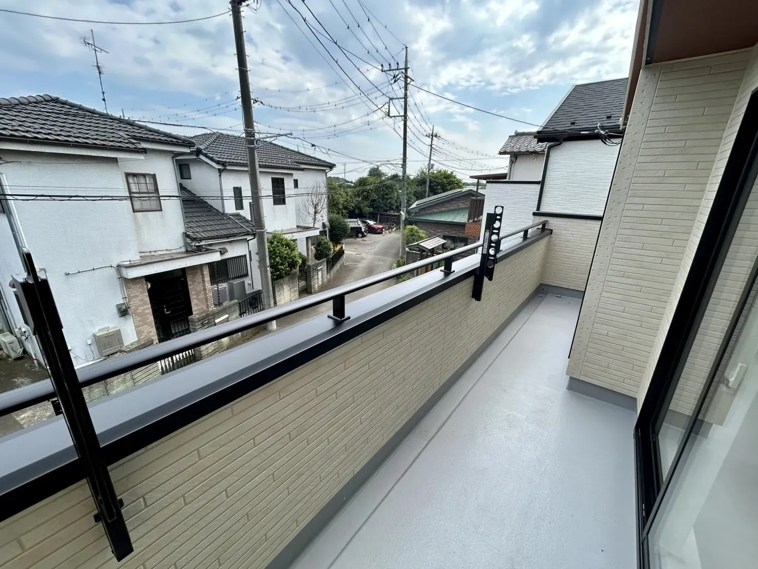 物干し付きのバルコニー