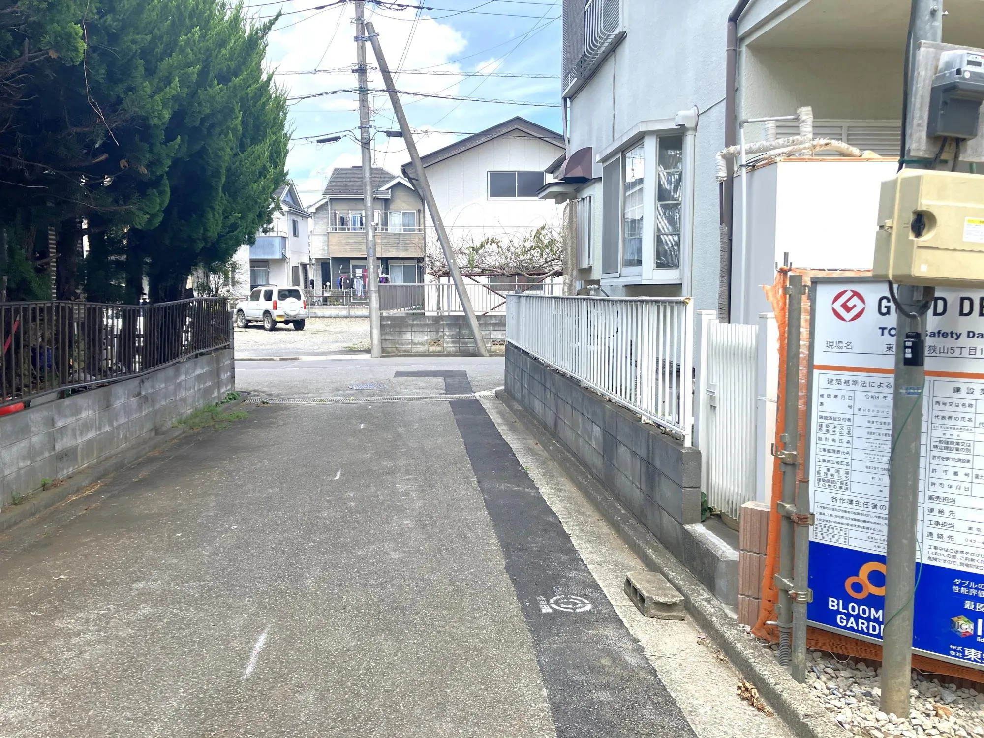 交通量の少ない安心の住宅街