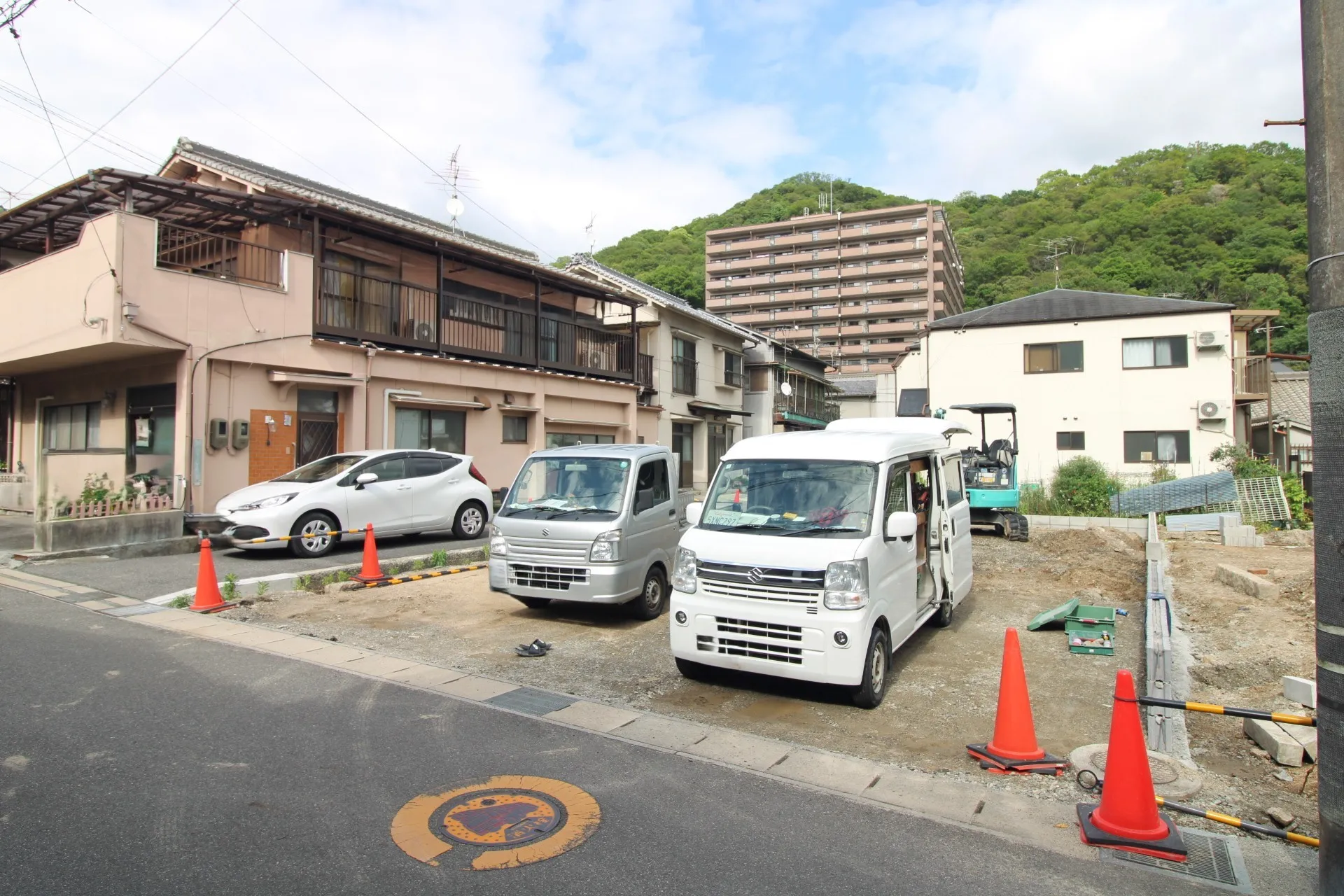 前面道路から見た宅地