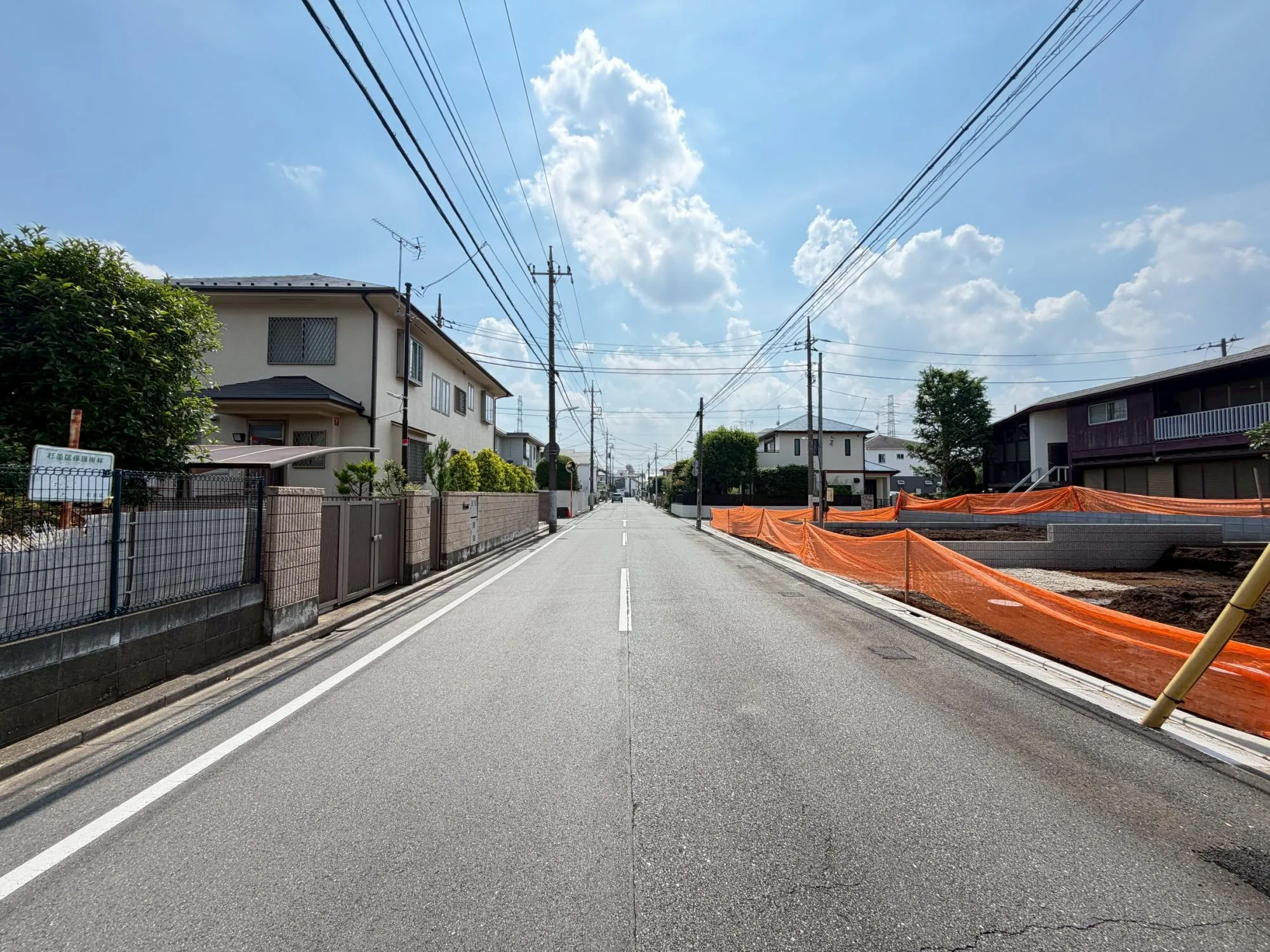 南側公道(6月中旬撮影)