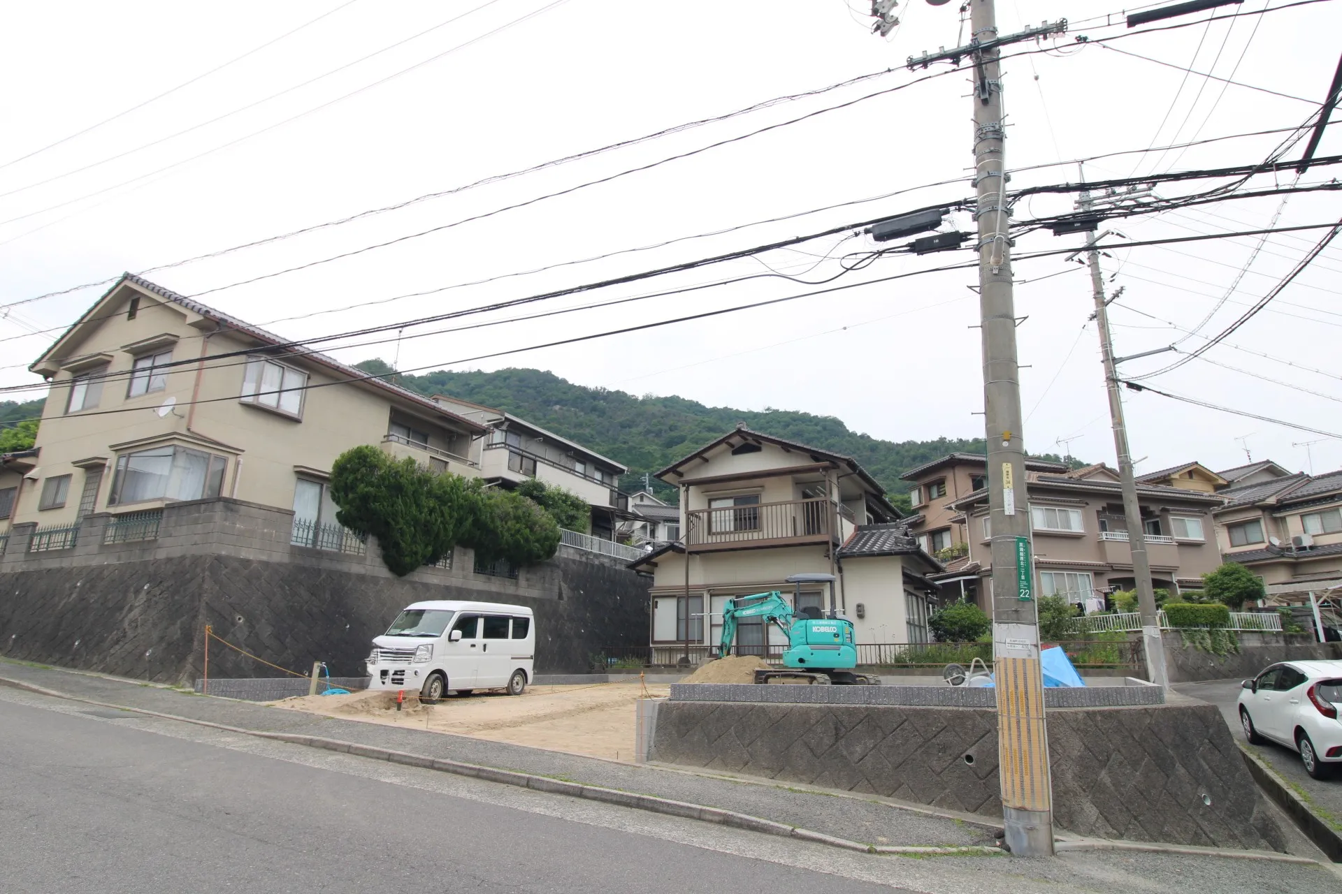 前面道路から見た宅地