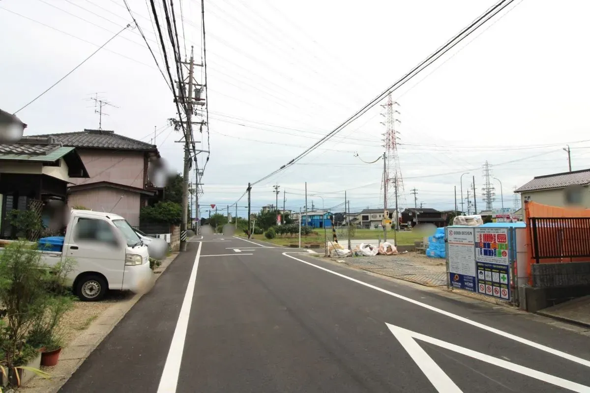 9月20日撮影 北側道路(西→東)
